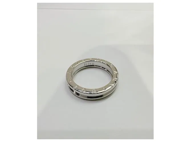 Bulgari moderno B.Cero1 Anillo de oro de banda única Plata 