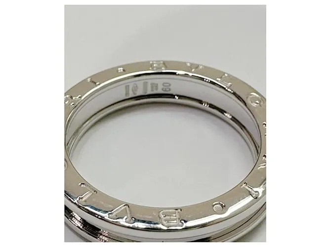 Bulgari moderno B.Cero1 Anillo de oro de banda única Plata 