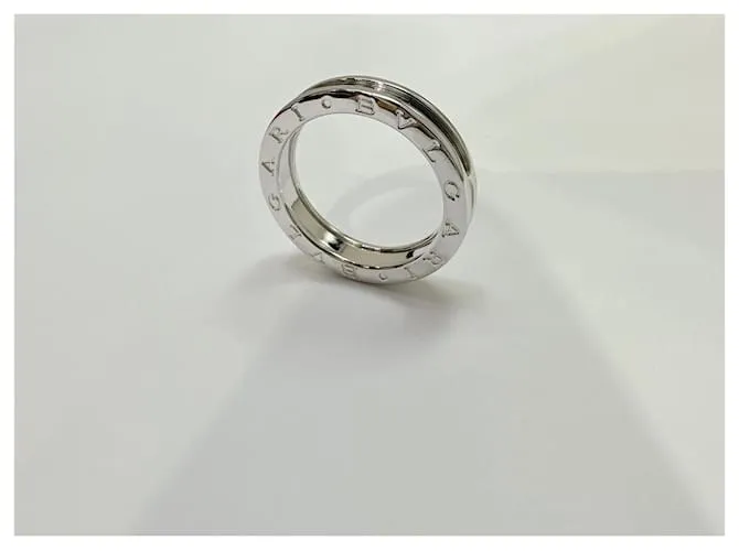 Bulgari moderno B.Cero1 Anillo de oro de banda única Plata 