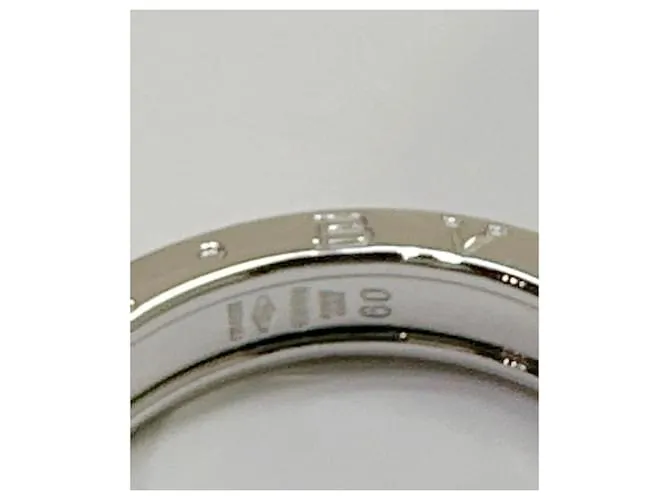Bulgari moderno B.Cero1 Anillo de oro de banda única Plata 
