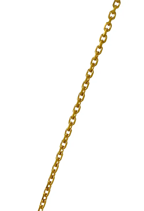 Cadena eslabones forzados diamantados oro18K