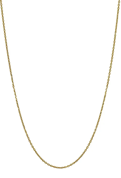 Cadena eslabones forzados diamantados oro18K