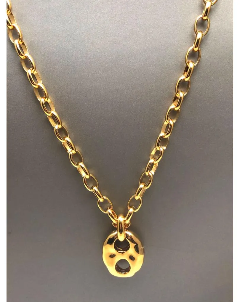 CADENAS GORADAS DORADAS CON BAÑO DE ORO Y COLGANTE DE CALABROTE