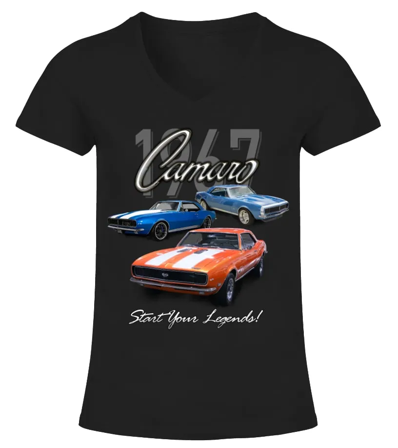 Camaro First Generation BK Camiseta cuello pico Mujer