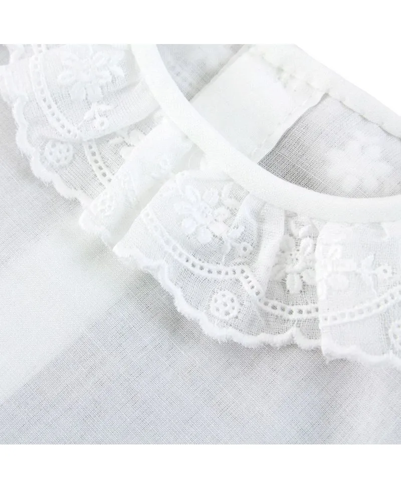 Camisa Bebe Niña Ro Infantil Batista Blanca