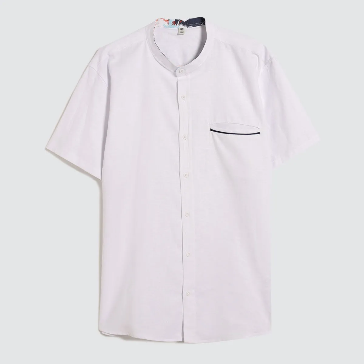 Camisa Con Cuello Mao