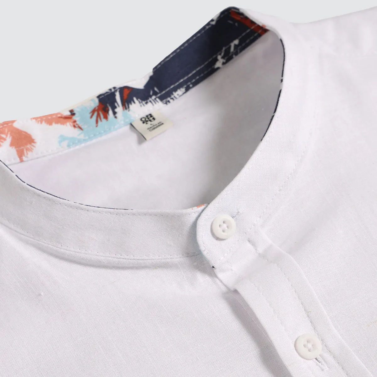 Camisa Con Cuello Mao
