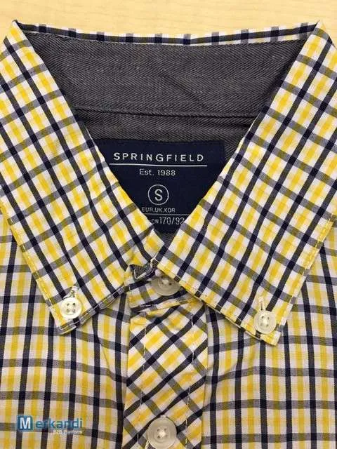 Camisa de manga corta 100% algodón para hombre Variaciones Cuadros Colores lisos