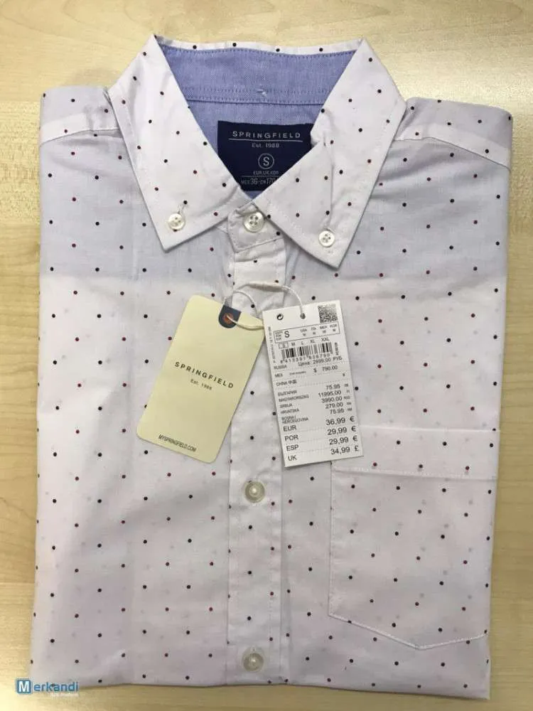 Camisa de manga corta 100% algodón para hombre Variaciones Cuadros Colores lisos