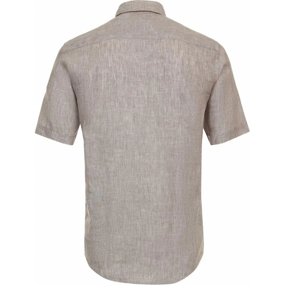 Camisa de manga corta con cuello de botón y cuello corto para hombre CASA MODA Casa Moda para hombre de talla grande casual fit 