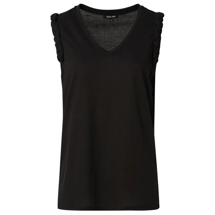CAMISETA CON DETALLE TRENZADO MUJER SALSA