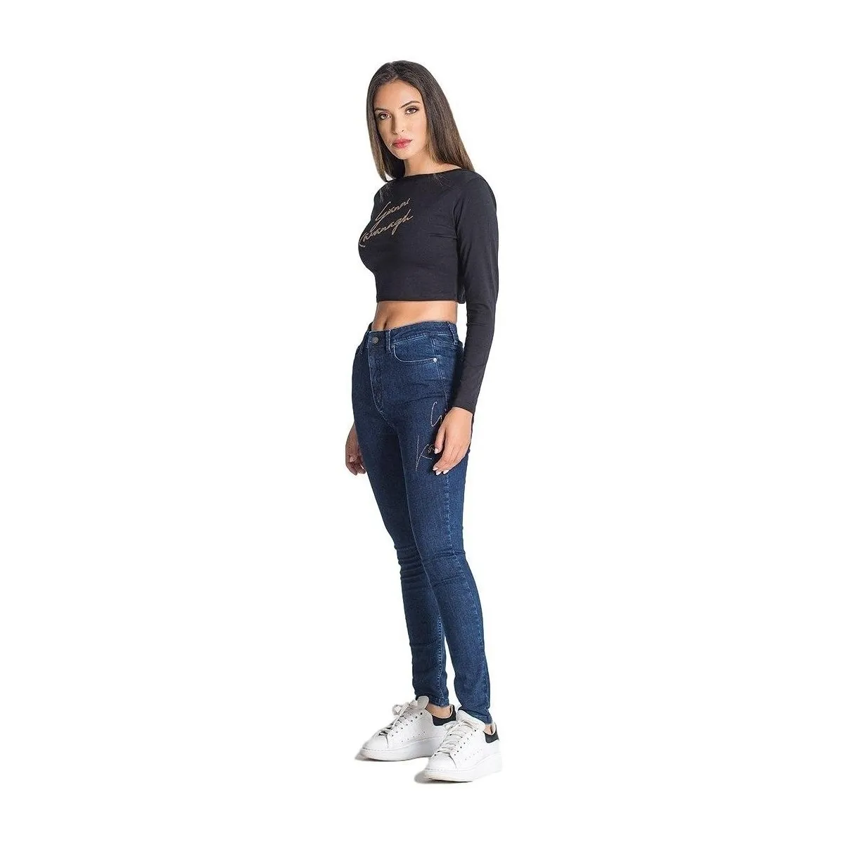 Camiseta  con Diamantes Negro