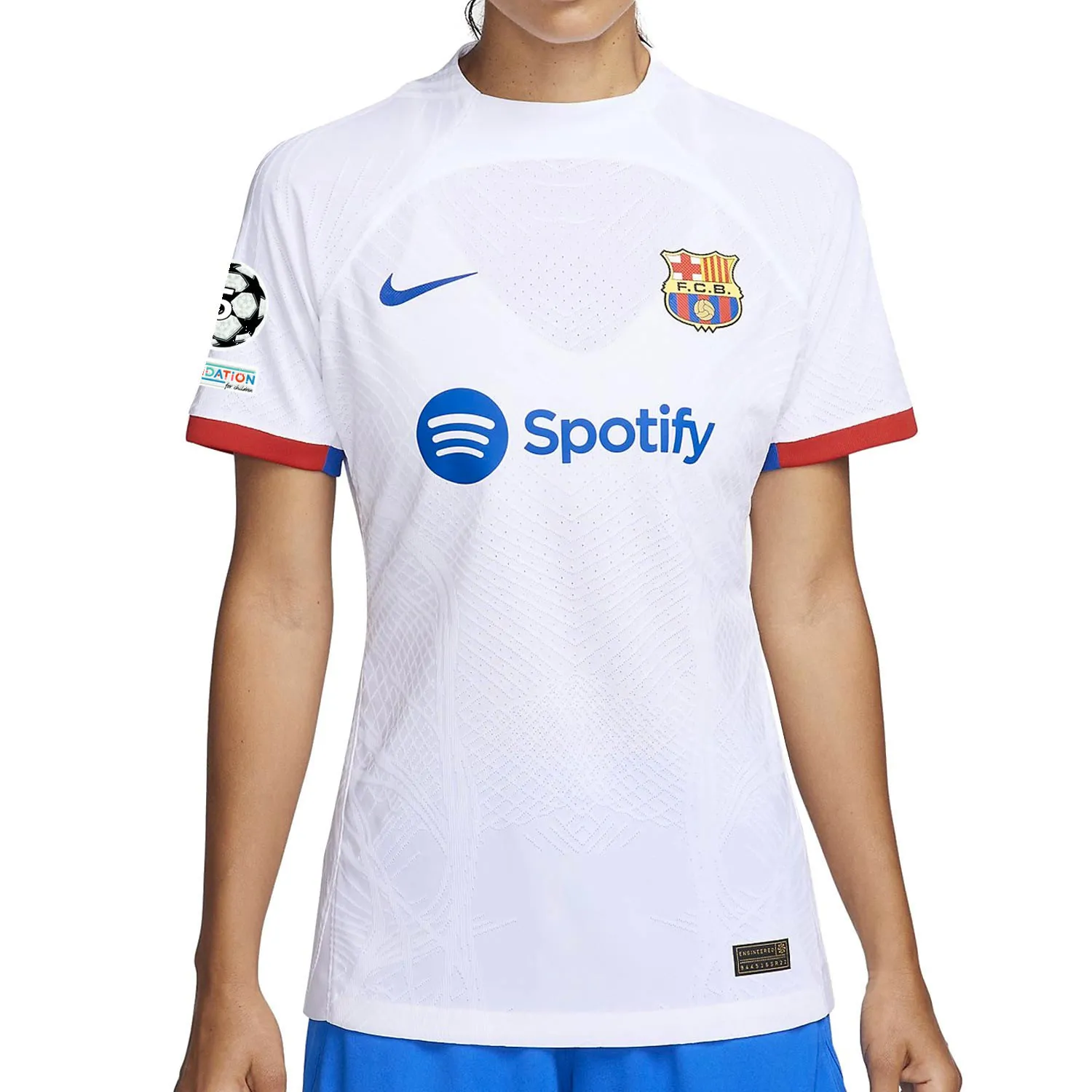 Camiseta Nike 2a Barcelona mujer Lewandowski 23 24 Match UCL