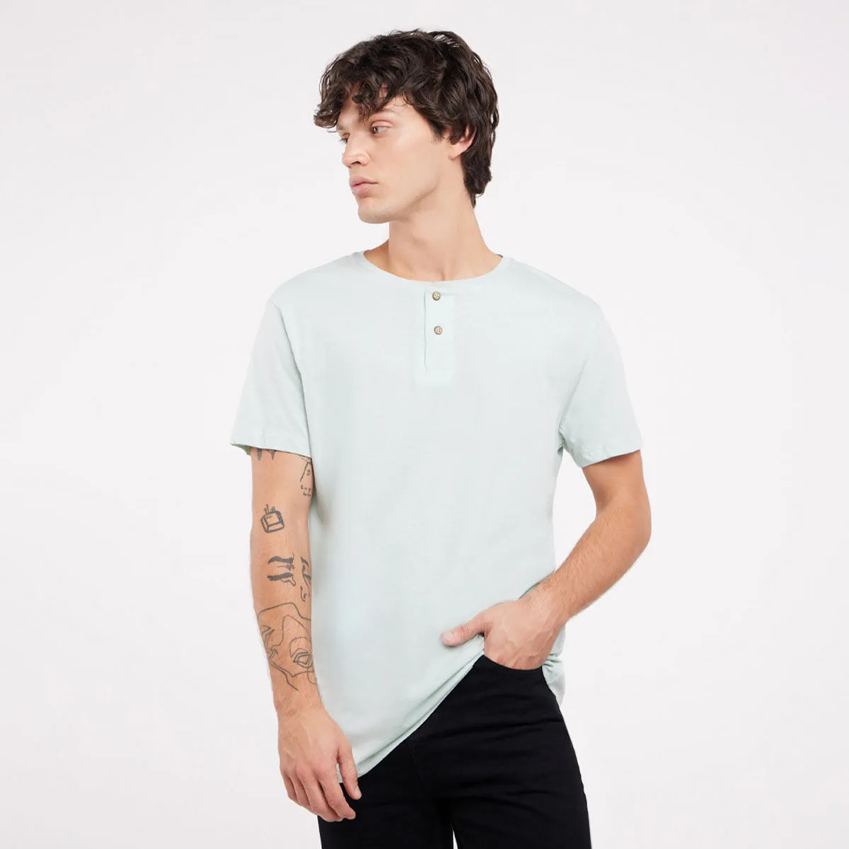 Camiseta Para Hombre Con Botones