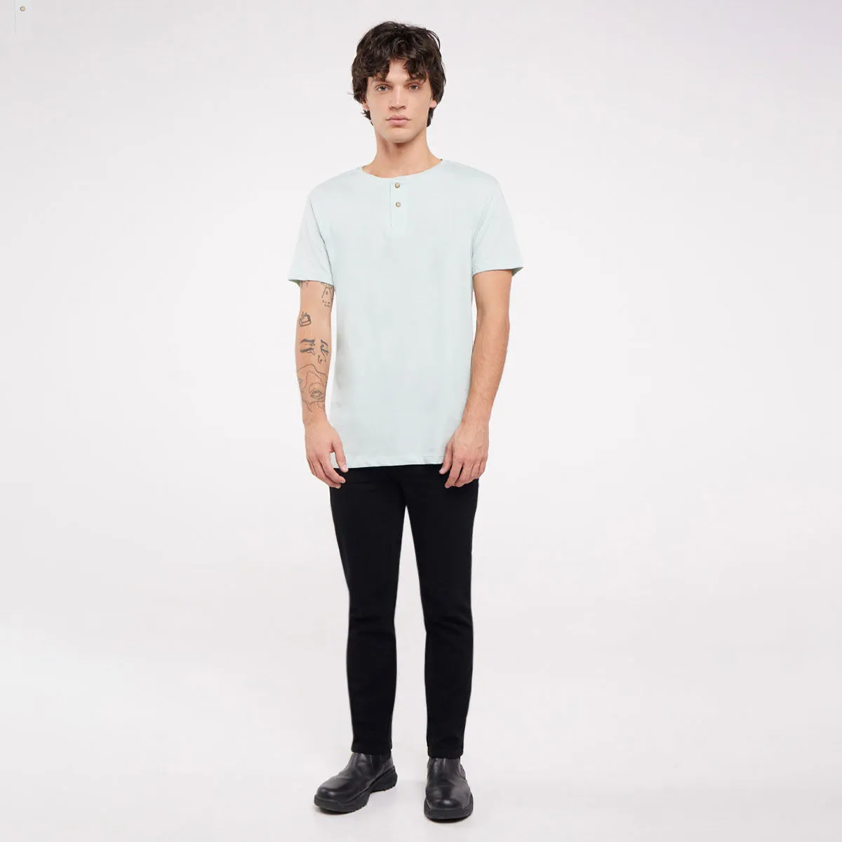 Camiseta Para Hombre Con Botones