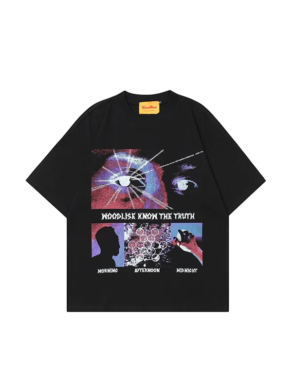 Camiseta retro de manga corta extragrande