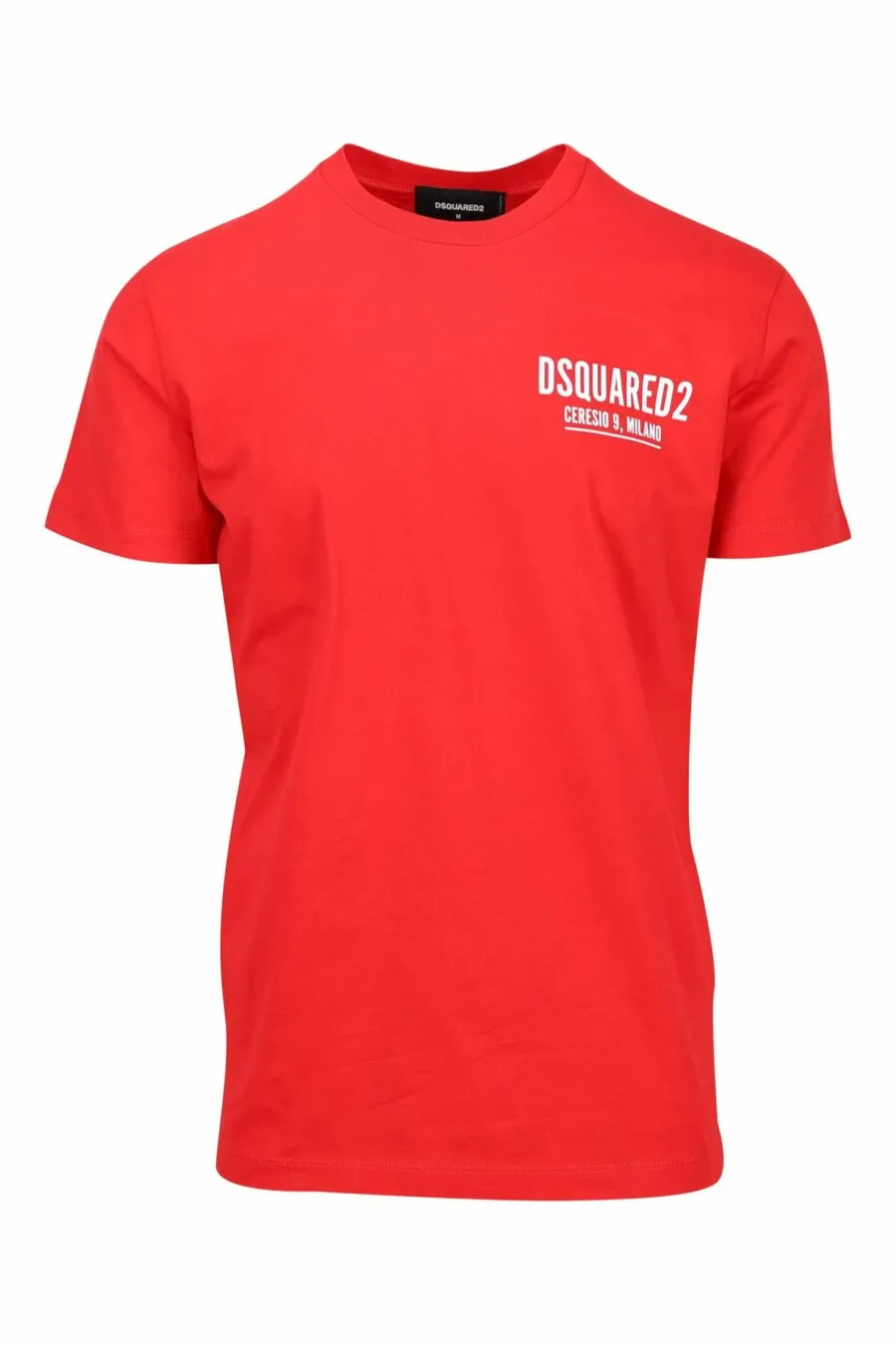 Camiseta roja con logo pequeño 