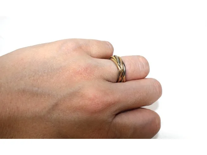 Cartier Anillo semainier Plata Rosa Dorado 