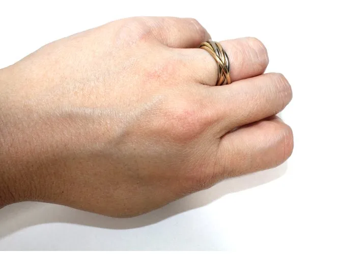 Cartier Anillo semainier Plata Rosa Dorado 