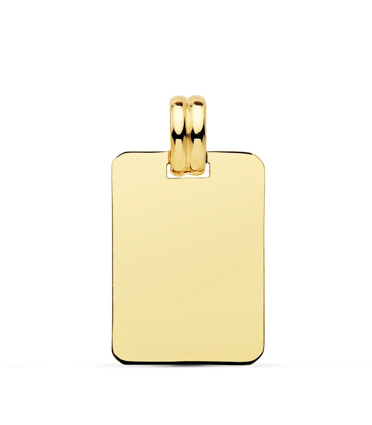 Chapa Colgante Plana Oro 18K 21 mm