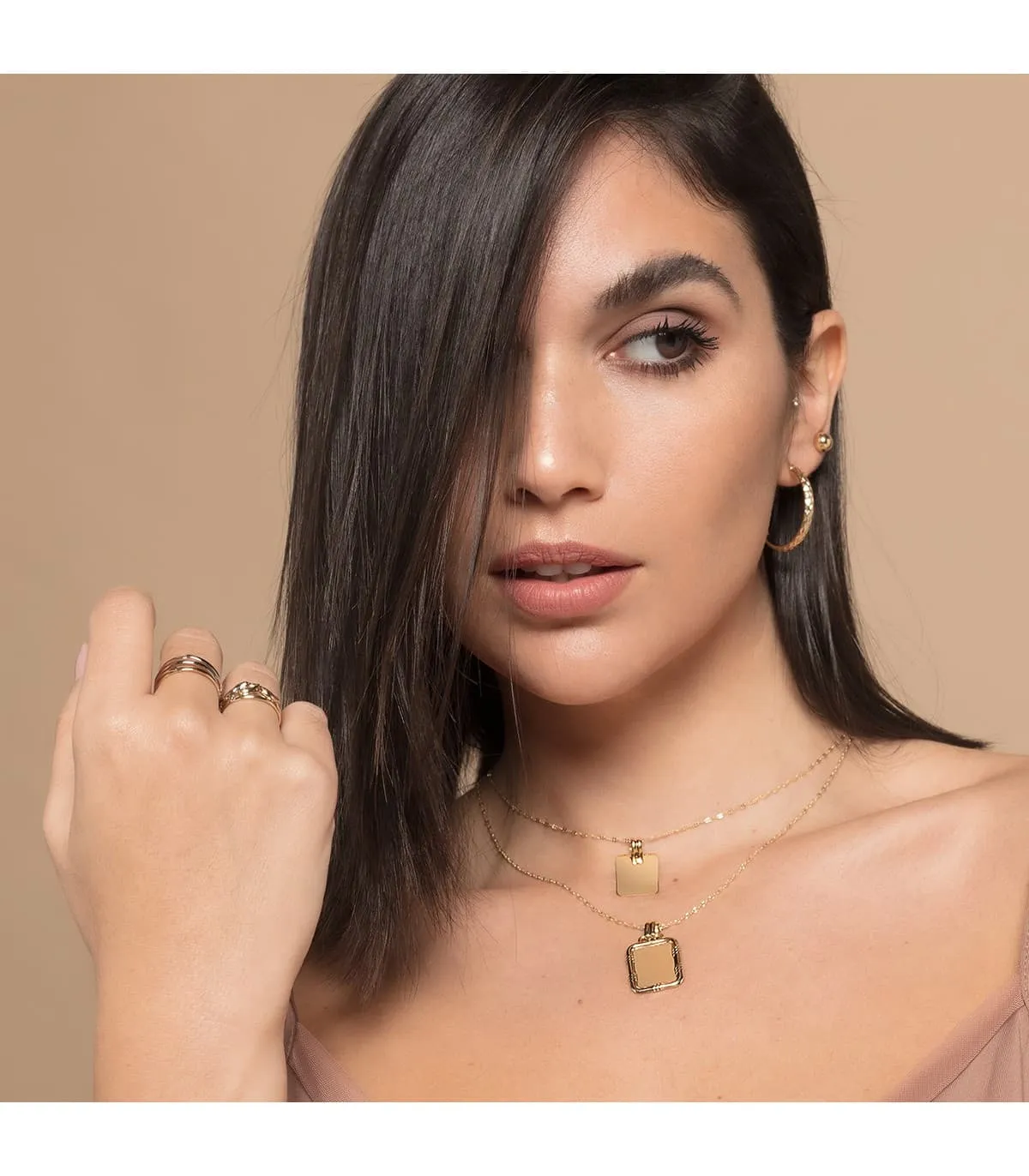 Chapa Colgante Plana Oro 18K 21 mm