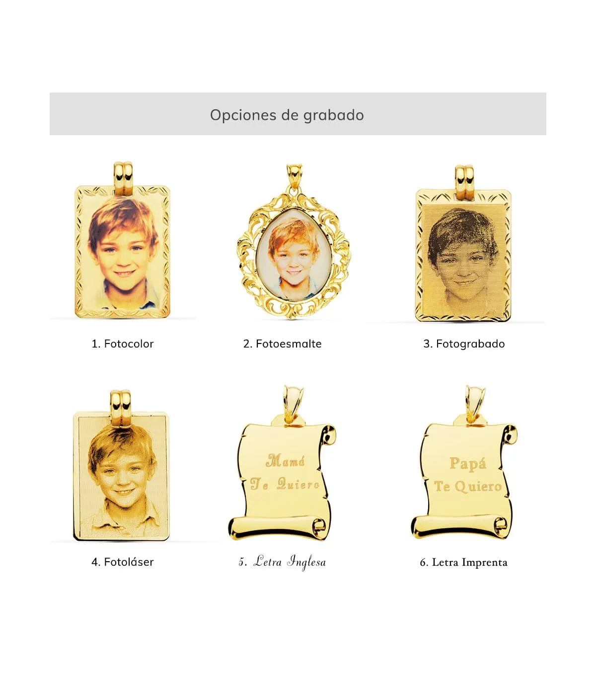Chapa Colgante Plana Oro 18K 21 mm