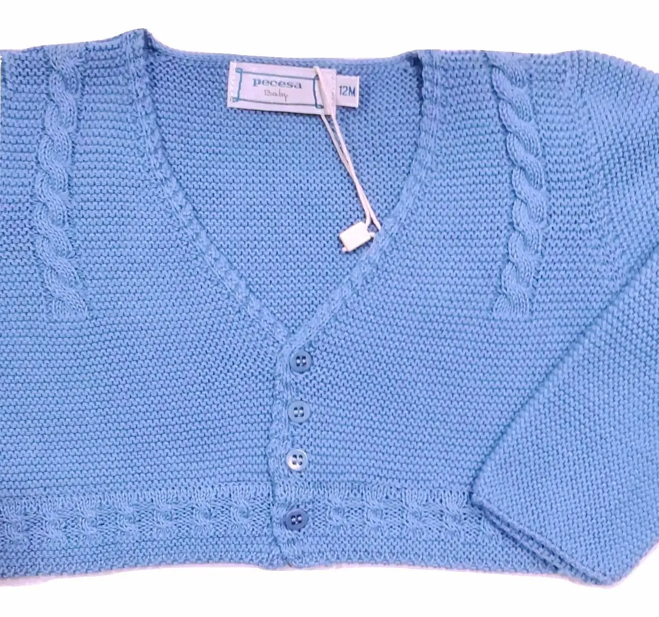 CHAQUETA NIÑO PUNTO VERANO TRENZAS   VARIOS COLORES