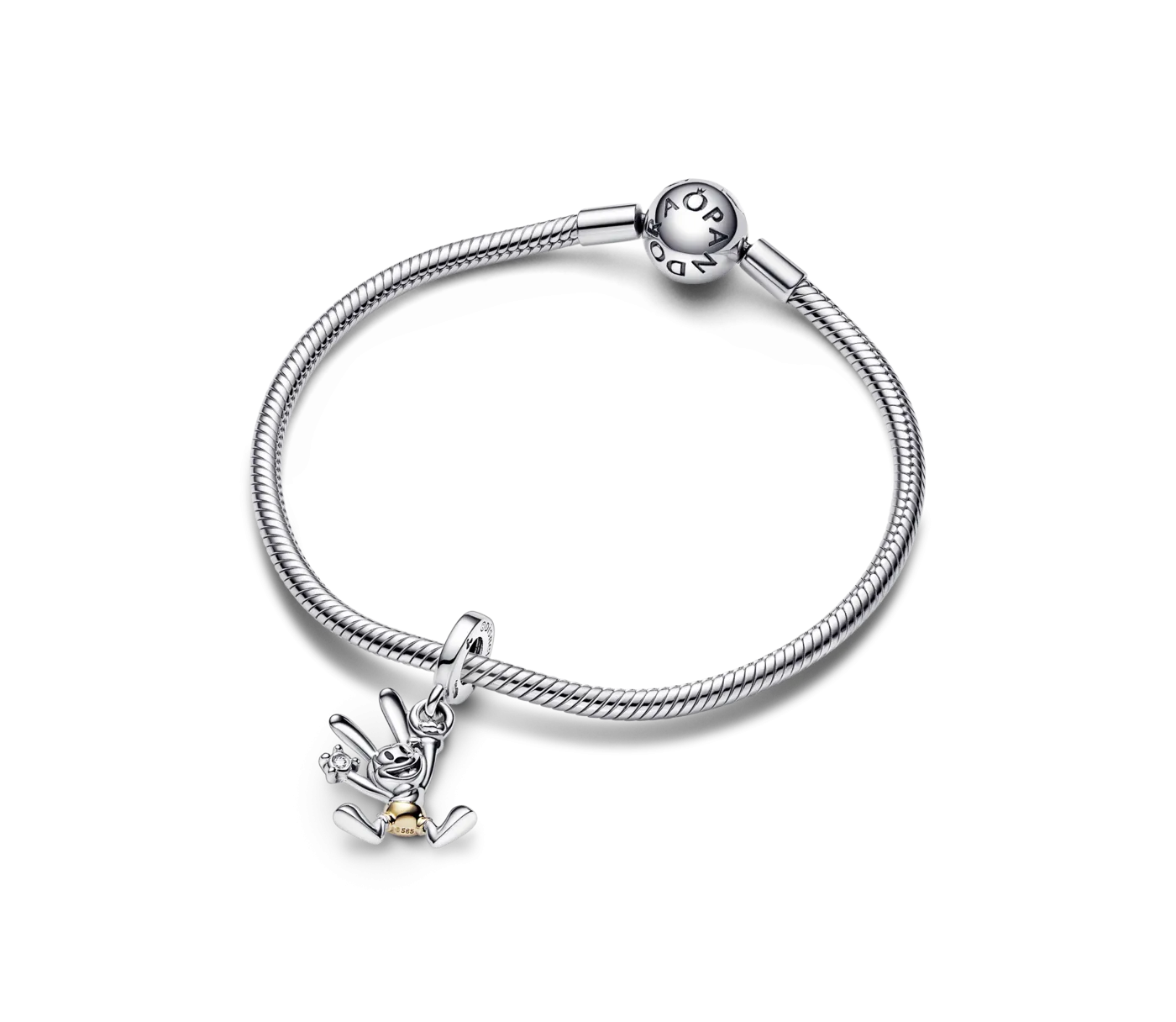 Charm Pandora Colgante plata y oro 100  Aniversario Oswald Disney 792519C01
