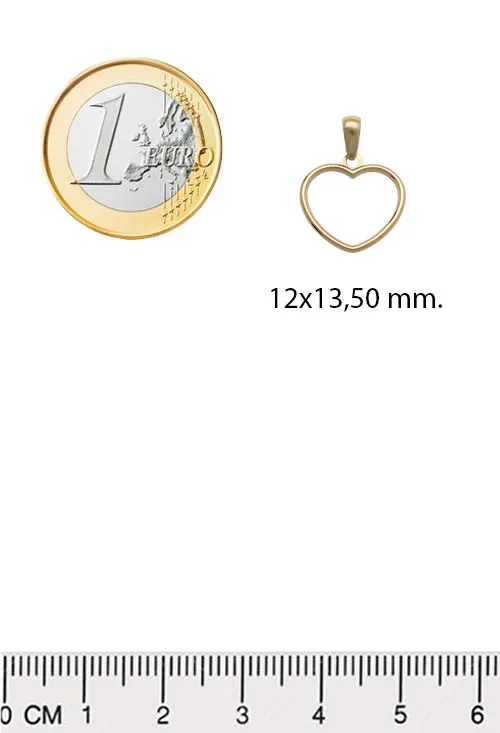 COLGANTE DE ORO 18 KILATES CON FORMA DE CORAZóN 002_84098G