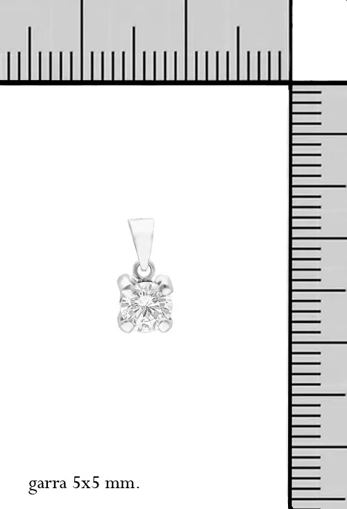 COLGANTE GARRA CIRCONITA ORO BLANCO 18 KTES  234_RW2639B