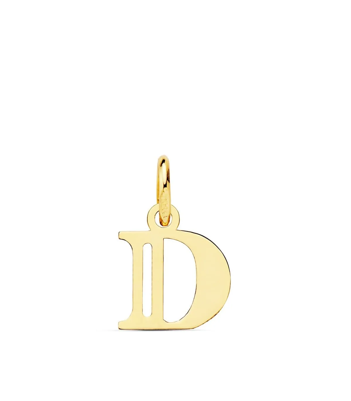 Colgante inicial de oro 18 kilates D