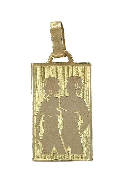 Colgante oro amarillo 18k horóscopo Geminis 083_HRGEMINIS