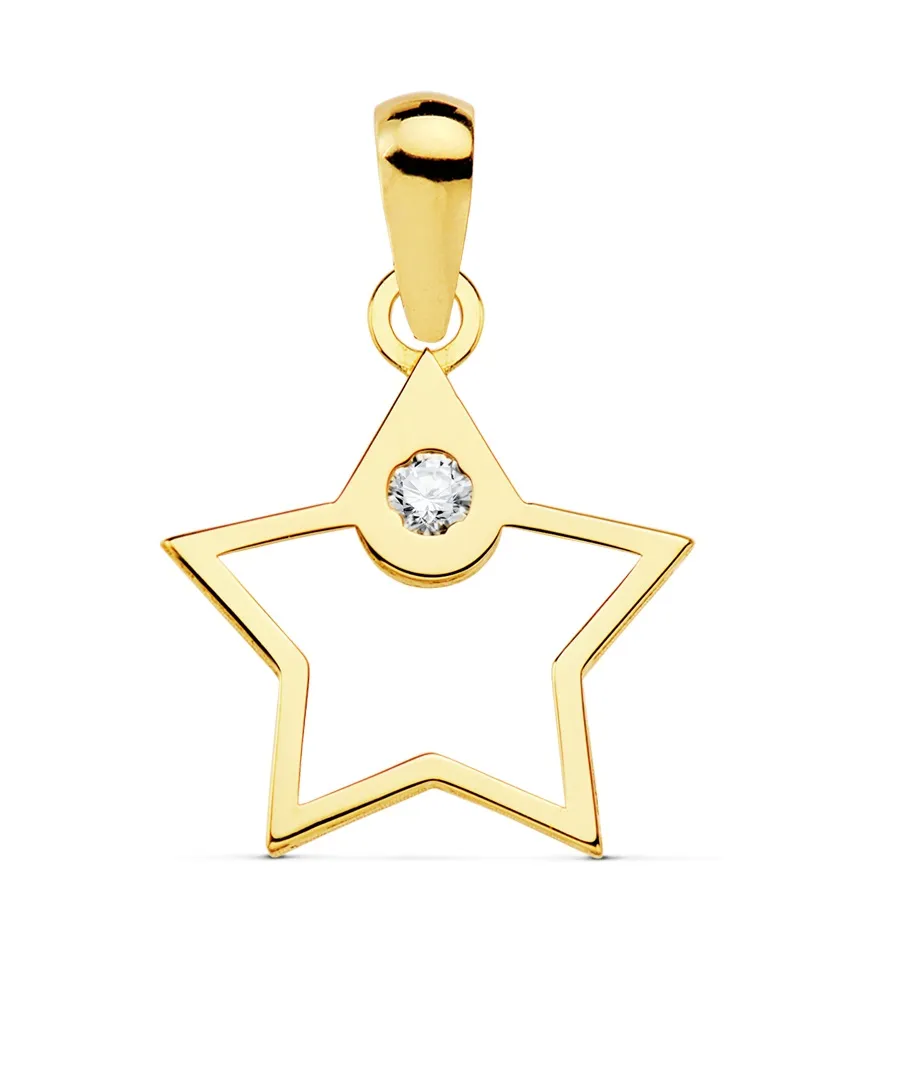 Colgante Oro Estrella 12 mm