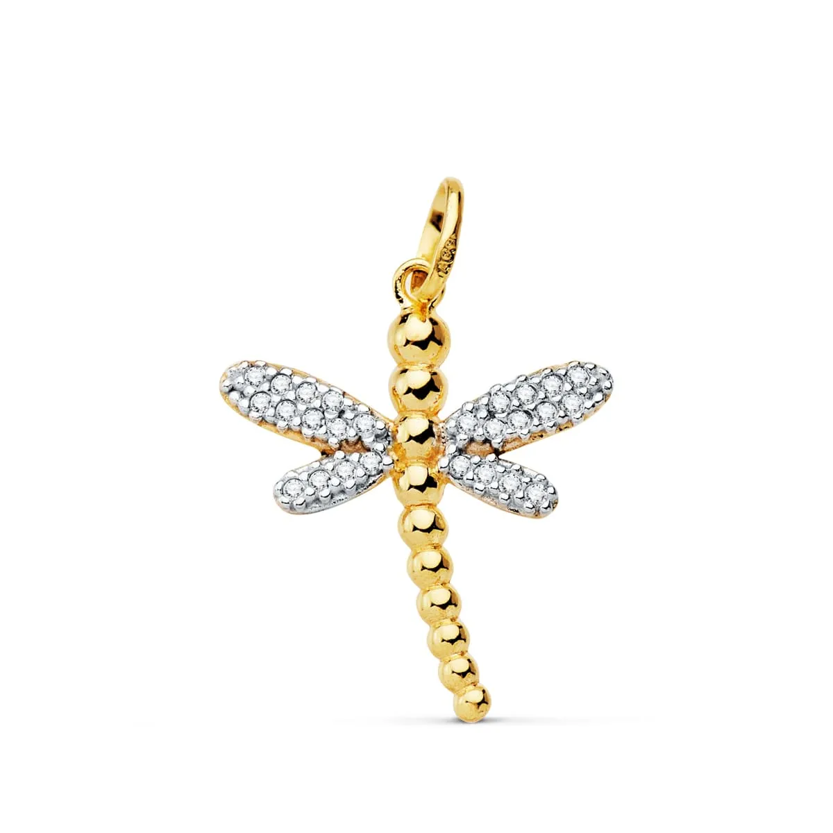 Colgante Oro Libélula 21 x 17 mm.