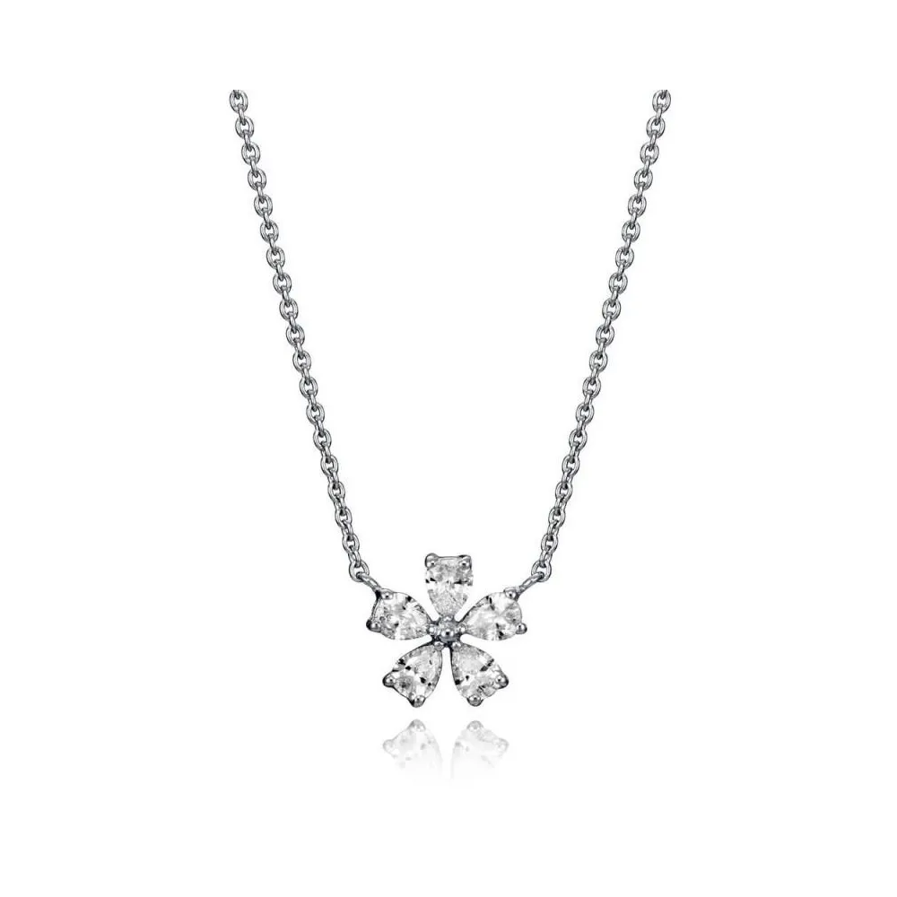 Colgante Viceroy Jewels de plata Flor con cristales para mujer