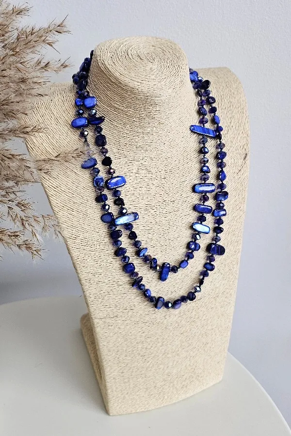 Collar Agata Azul