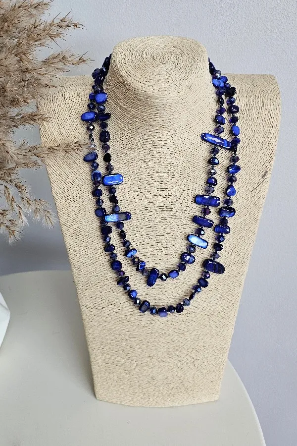 Collar Agata Azul