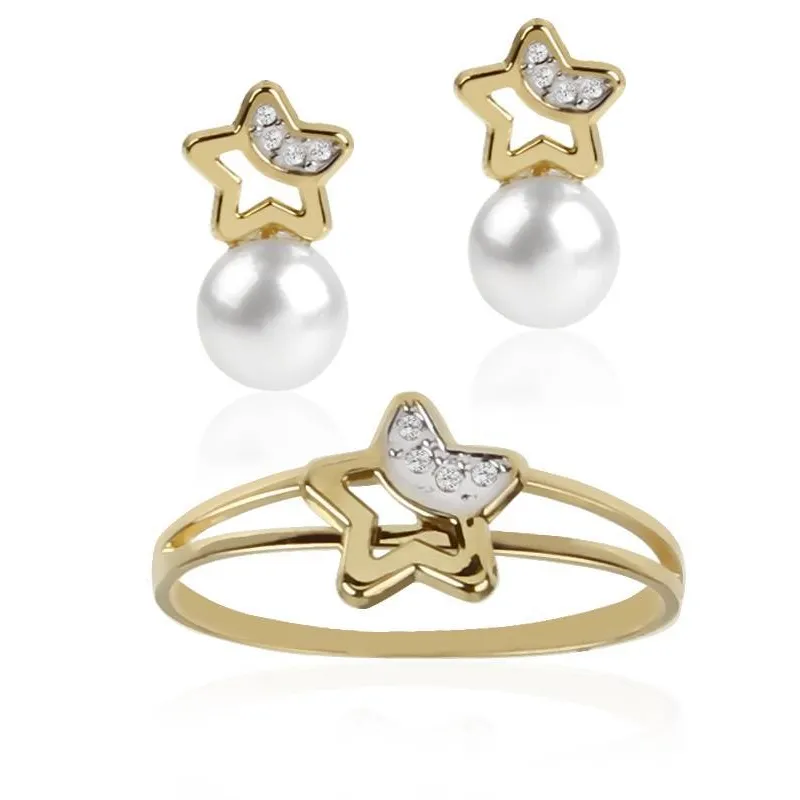 Conjunto "Astros" Oro 18k y Perlas Cultivadas