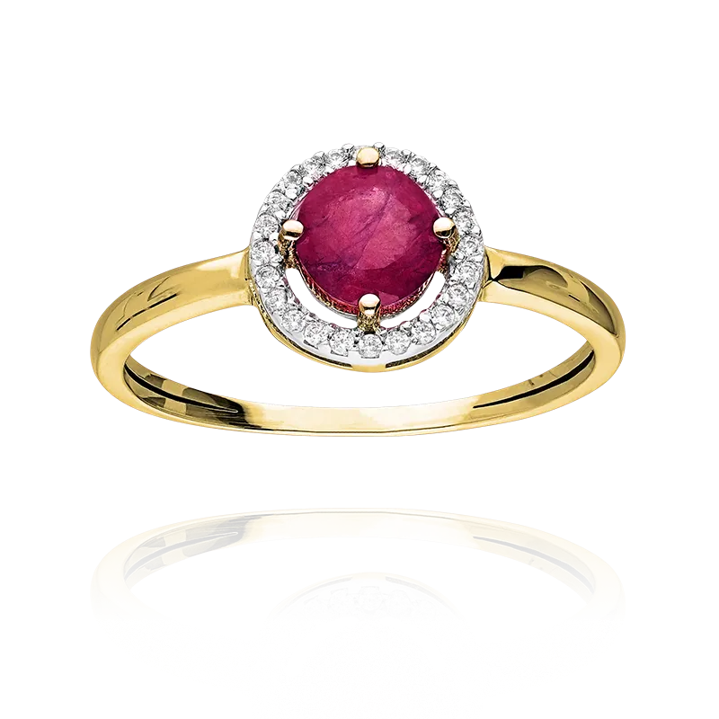 CONJUNTO "COLOR LIFE" RUBIES NATURALES ORO 18K