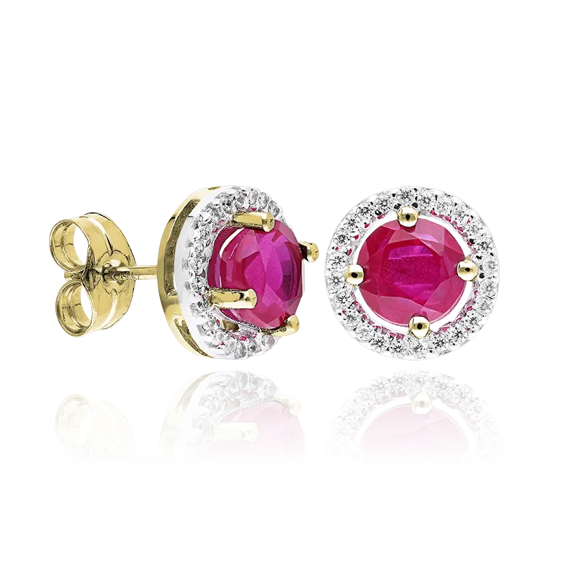 CONJUNTO "COLOR LIFE" RUBIES NATURALES ORO 18K