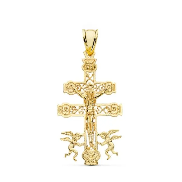 Cruz Caravaca Filigrana Oro 35 x 19 mm.