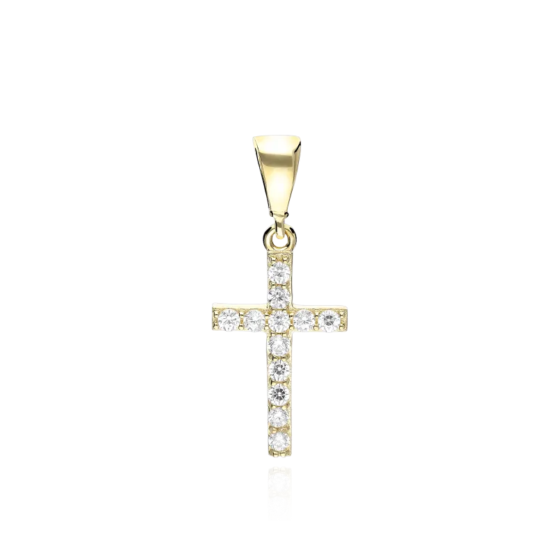 Cruz Oro 18k con Circonitas "Alfeld"