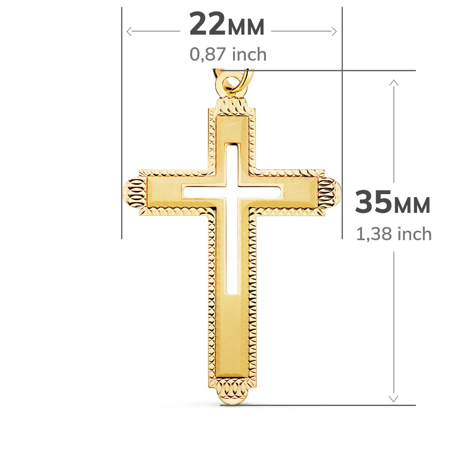 Cruz Oro 35 X 22 mm.
