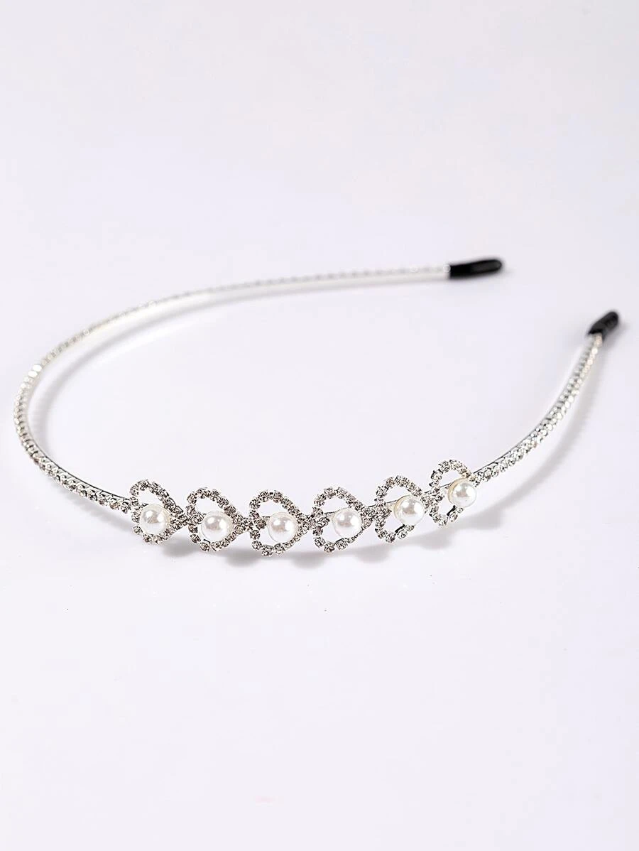 Diadema con cristales corazones