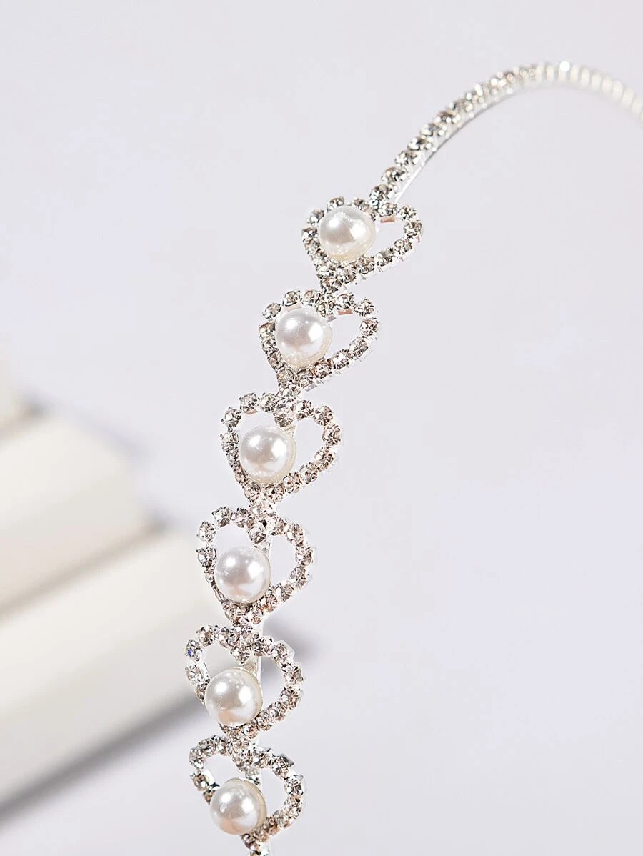 Diadema con cristales corazones