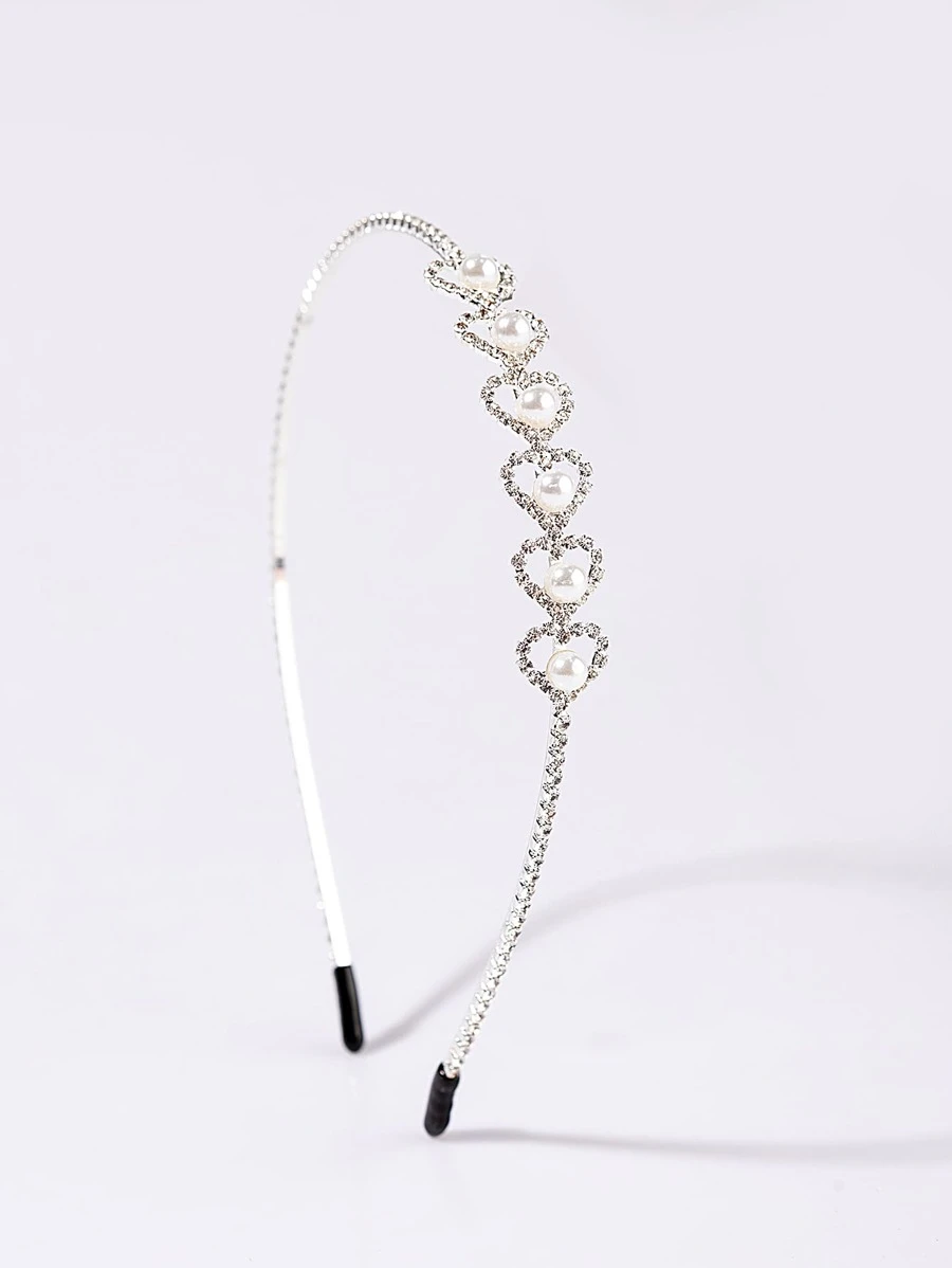 Diadema con cristales corazones