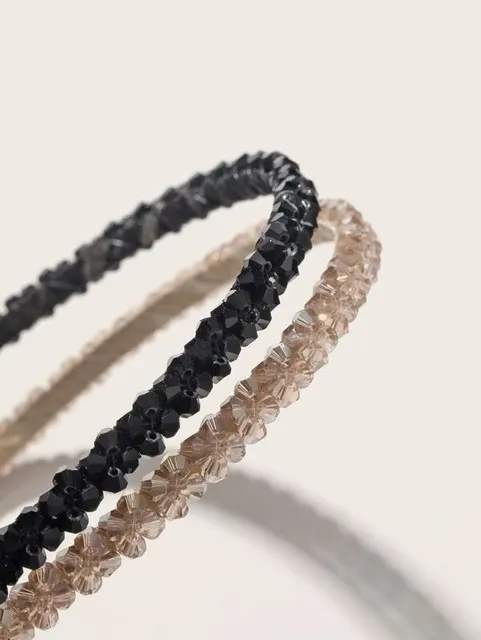 Diadema con cristales negro S
