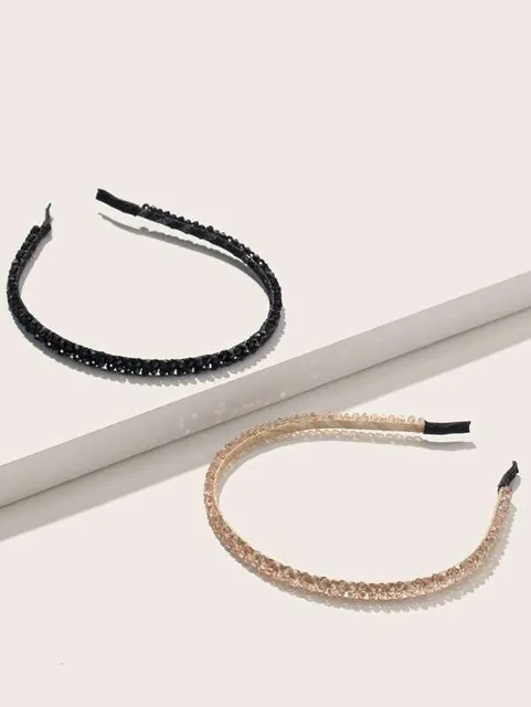 Diadema con cristales negro S