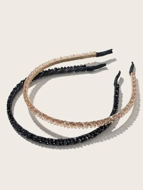 Diadema con cristales negro S