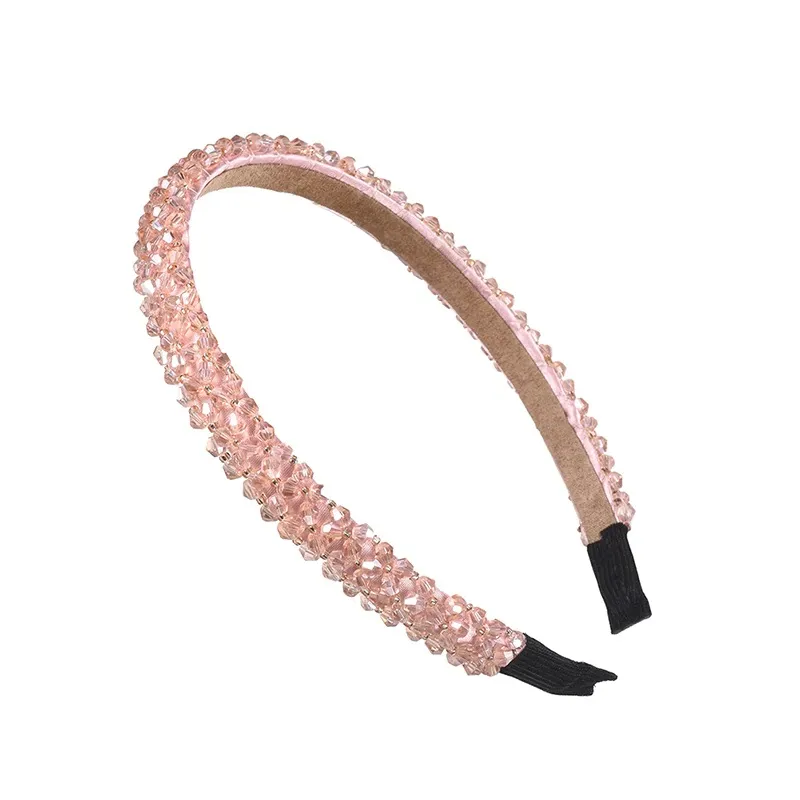 Diadema con cristales rosa
